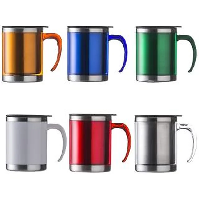 Caneca Acrílica e Inox com Tampa Plástica