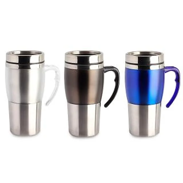 Caneca Metal com Detalhe Plástico Colorido