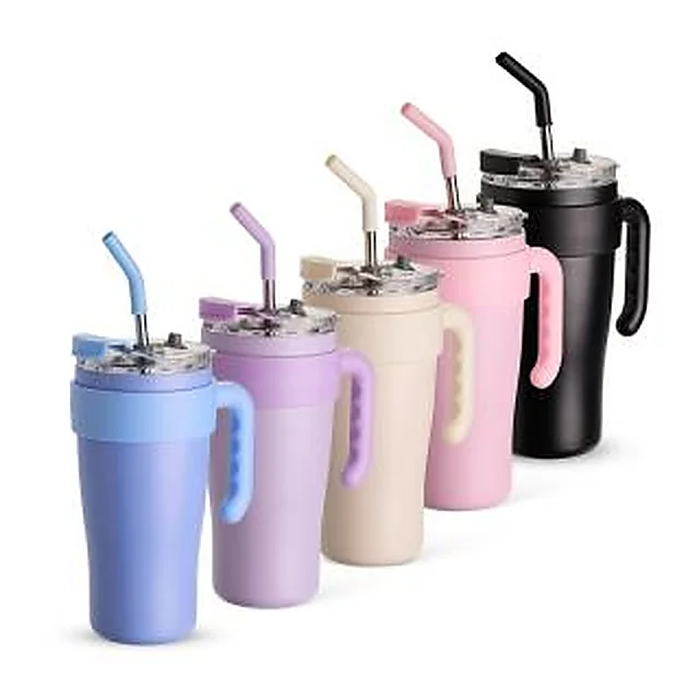Caneca Térmica com Tampa e Canudo