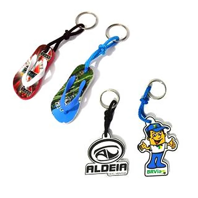 Chaveiro Emborrachado Simples com Cordão