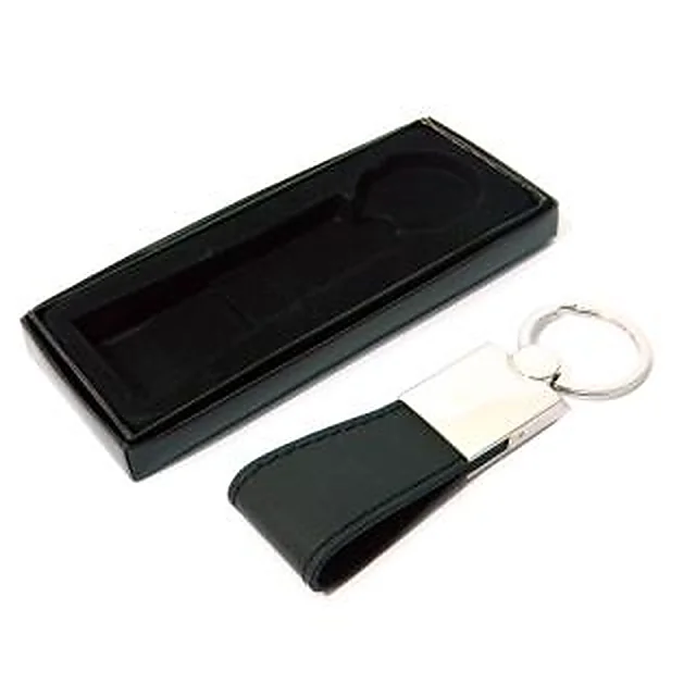 Chaveiro Metal com Detalhe em Couro Sintético