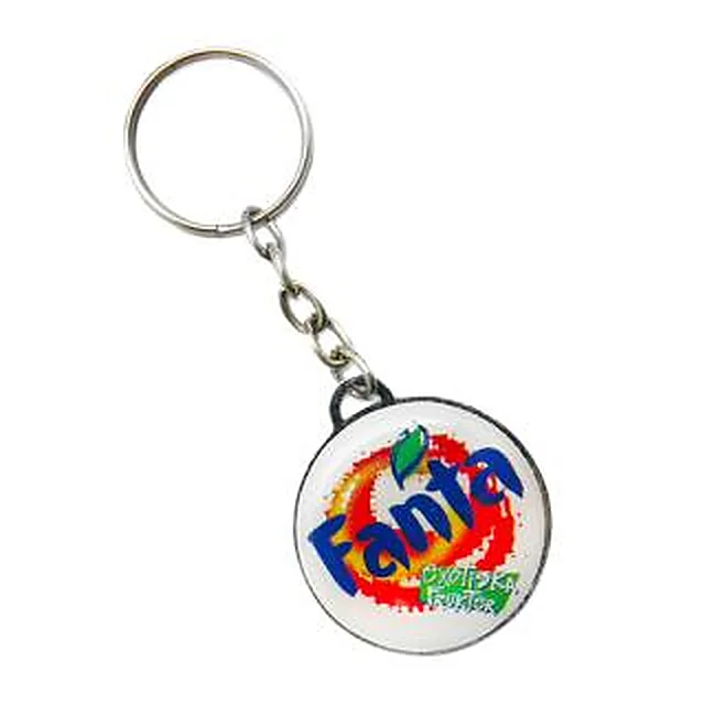 Chaveiro Metal Resinado com Argola e Corrente