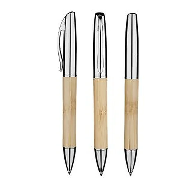 Caneta Metal Bambu