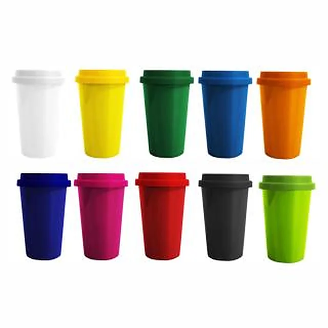 Copo Plástico para Café com Tampa