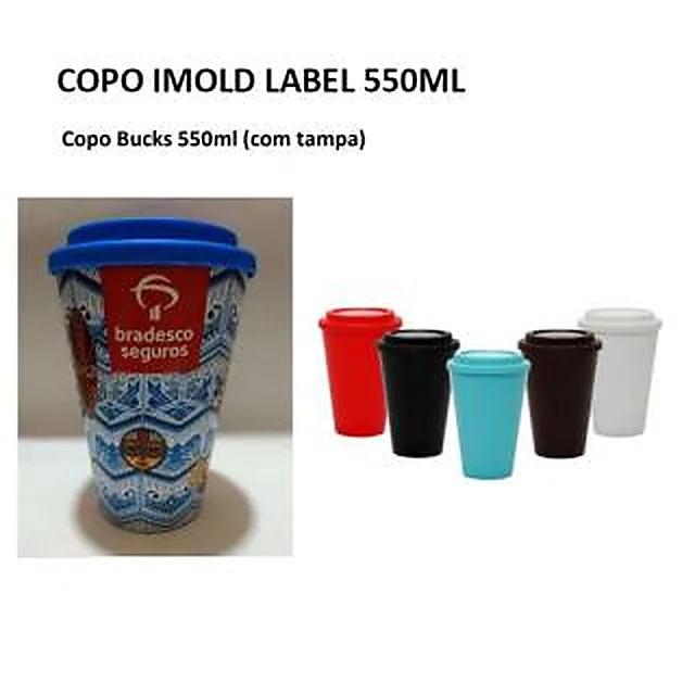Copo Plástico com Tampa