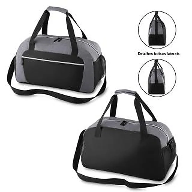 Mala Esportiva com Bolso Frontal e Bolsos Laterais