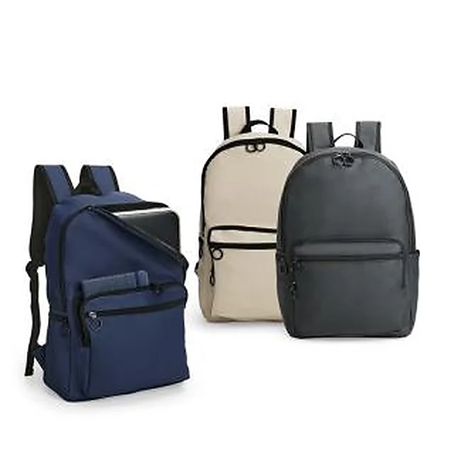 Mochila com Porta Notebook em Couro Sintético
