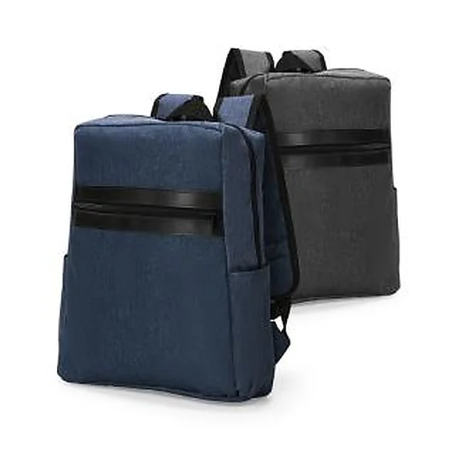 Mochila com Porta Notebook Mescla e Couro Sintético