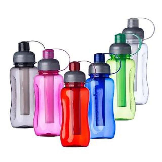 Garrafa Squeeze Plástico com Tubo para Congelamento