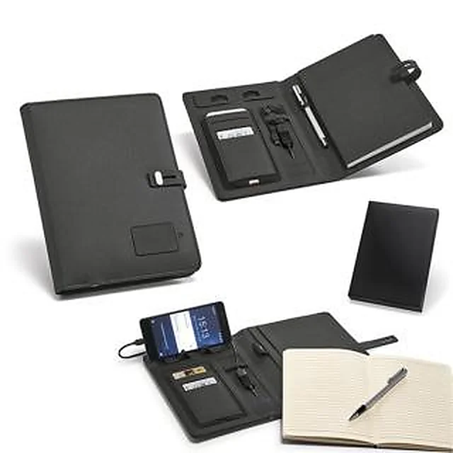 Pasta Convenção com Bateria Portátil e Caderno Removível