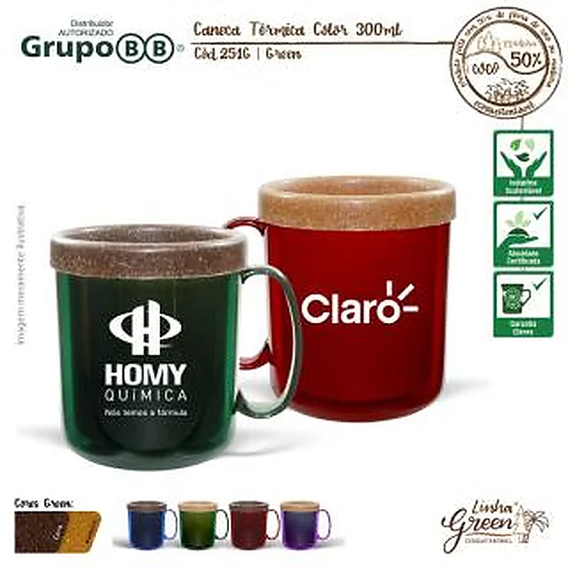 Caneca Ecológica Térmica Dupla Parede